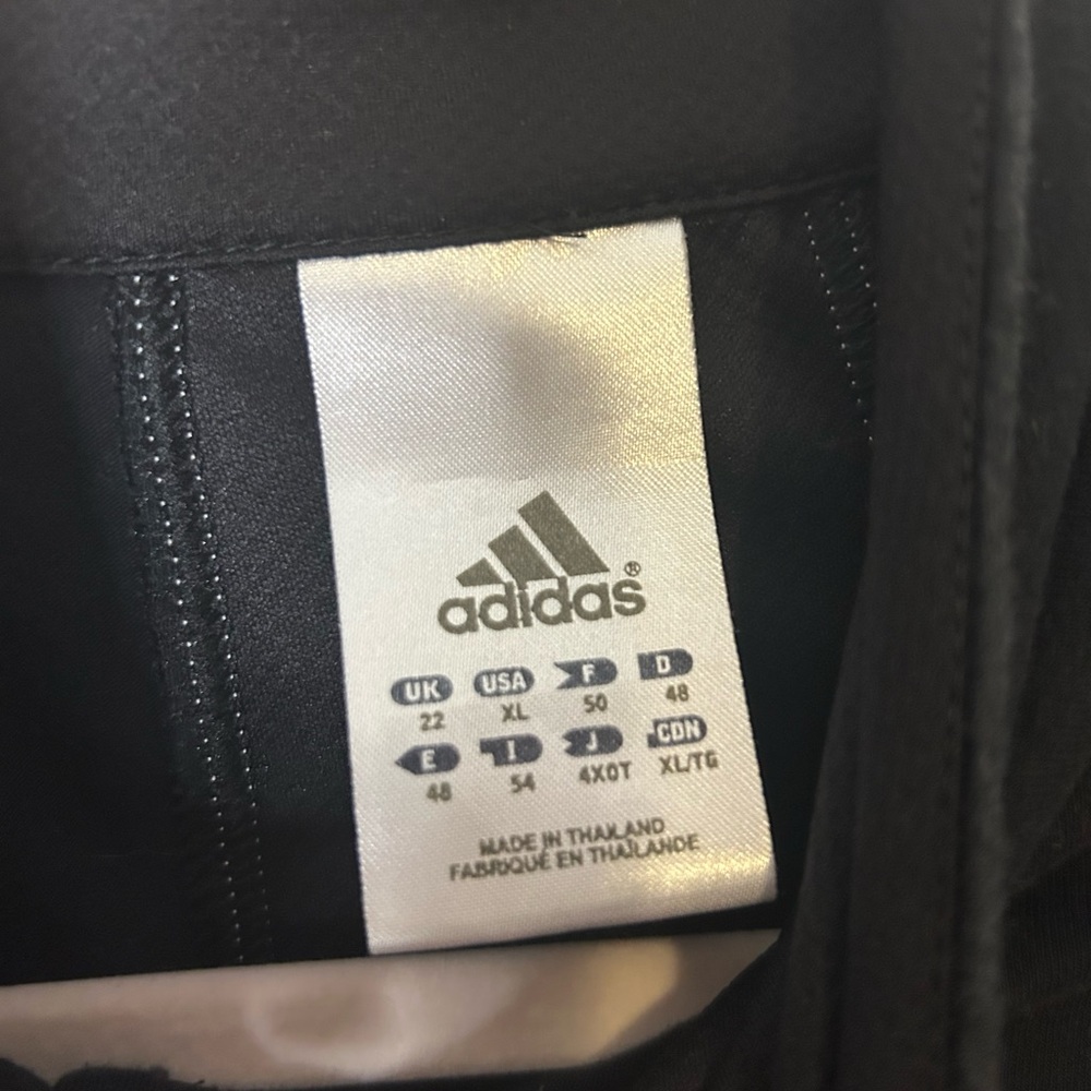 Adidas Women's Black Track Jacket with White Stripes - Picture 3 of 5